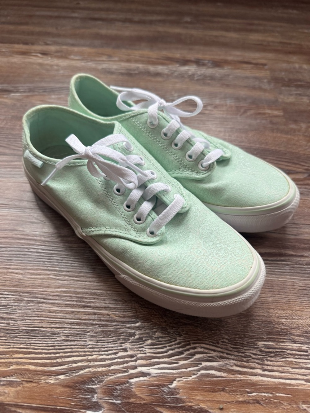 Vans Mint Green Low-Top Canvas Sneakers
